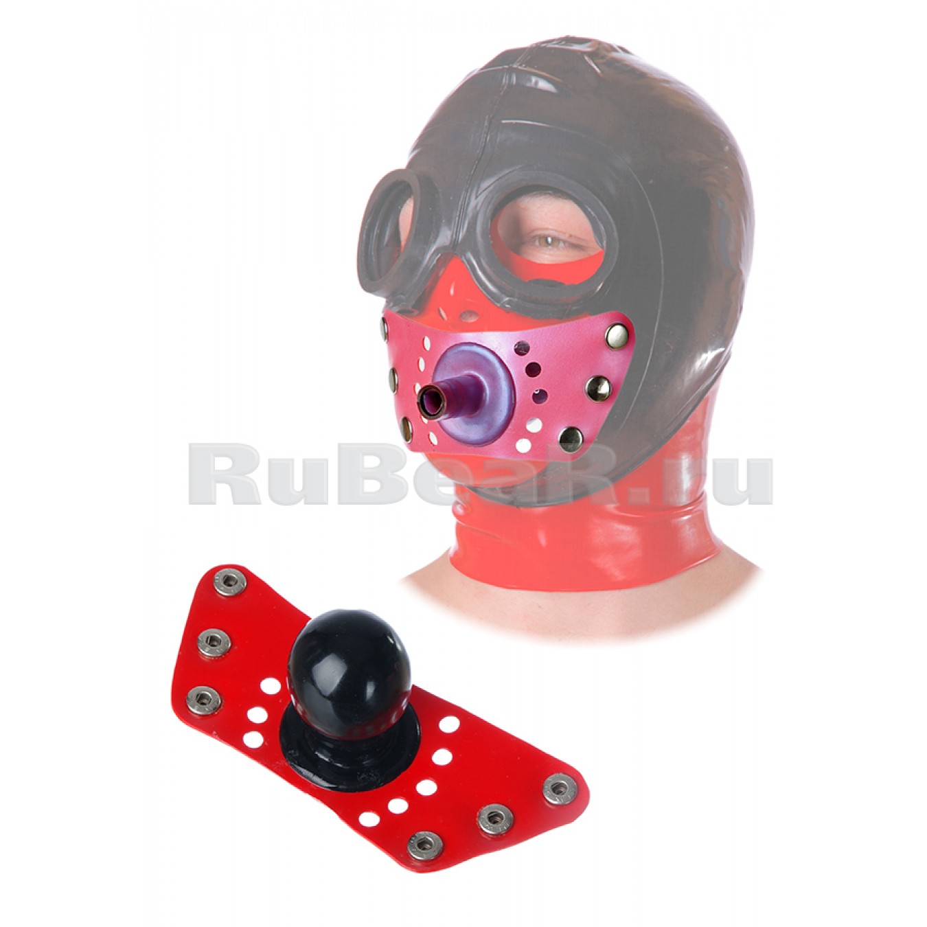 QL3108 Inflatable gag with a breathing tube on a trapezoid fastening
