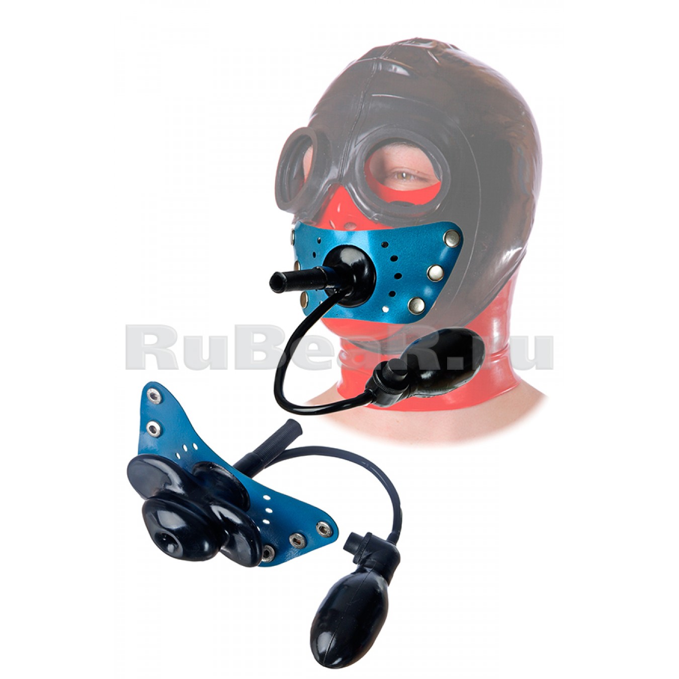 QL3128 Inflatable butterfly gag with a breathing tube on a trapezoid fastening