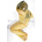 QA0217 Bondage bag (sauna sack) with glued mask and back zipper