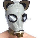 AS9452 Gas Mask with hood, cat ears and mirrored eyes