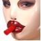 Big lips and solid mouth gag with breath tube +7.00€