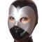 Horn mask, Black with Silver face (001327)
