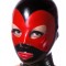 Horn mask, Black with Red face (001335)