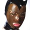 Pierrot mask, Black with Smoky Semitransparent face (001317) +7.00€
