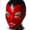 Pierrot mask, Black with Red face (001335)