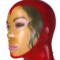 Pierrot mask, Red with Semitransparent face (335003)