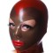Pierrot mask, Red with Smoky Semitransparent face (335317)