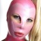 Pierrot mask, Fuchsia with Pink Pearl face (338358)