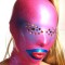 Galaxy mask, Fuchsia with Blue pearl shade and stars (338329329) +2.00€