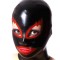 KISS mask, Black with Red pearl edges (001330)