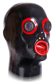 Oval edged mirror eyes, Cushion ring with condom on the mouth
