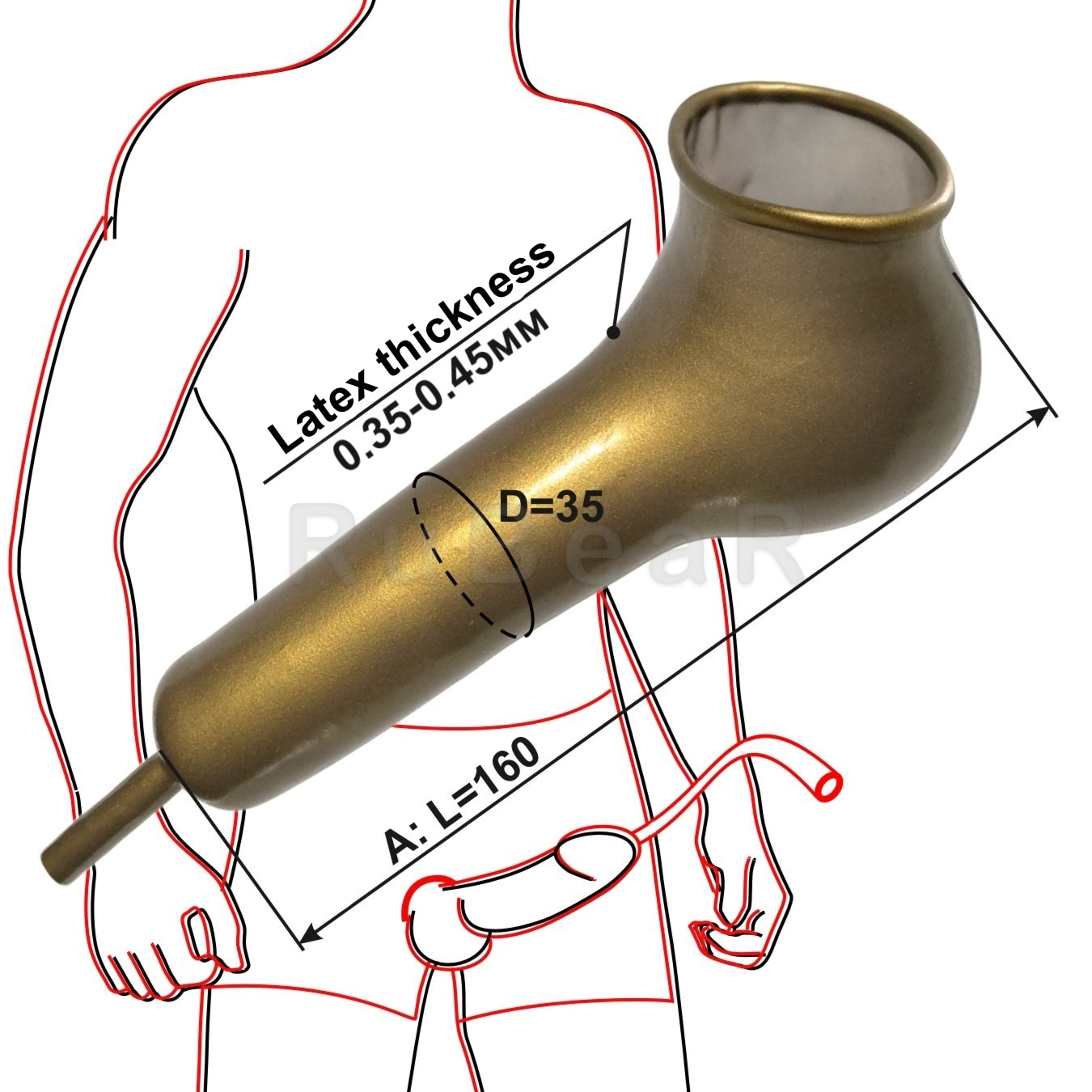 NL0040 Latex Sheath with a Tube