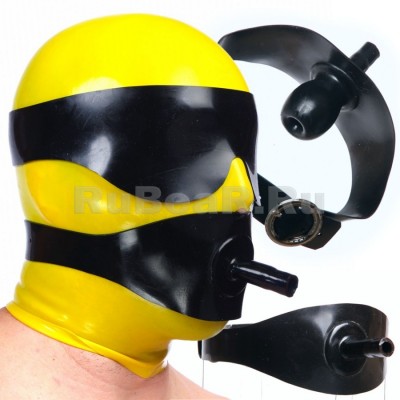 QL2100 Hard gag with breathing tube, on belt
