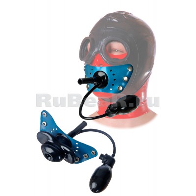 QL3128 Inflatable butterfly gag with a breathing tube on a trapezoid fastening