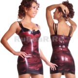 DL0113 Women's Anatomical Creative Latex Dress "Bat-Bat"
