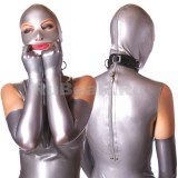 DL0401 Women's one-tone latex dress with a mask