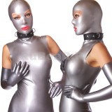 DL0401 Women's one-tone latex dress with a mask