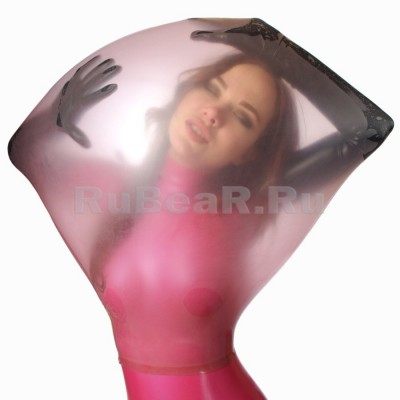 QA0303 Bondage dome made from glossy semi-transparent latex