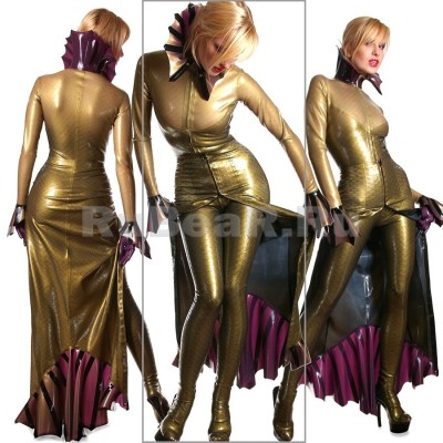 CA0019 Latex Catsuit womens MERMAID