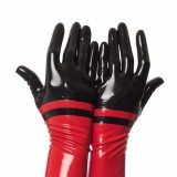 YL0207 Latex Gloves Long bi-color with Fringing