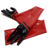 YL0207 Latex Gloves Long bi-color with Fringing