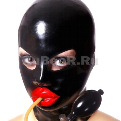 ML0080 Latex Mask with inflatable gag