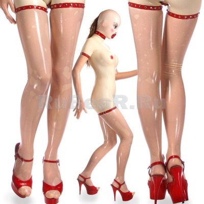 ZA0122 Molded stockings with trim along the upper edge