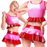 TA068058 Women's Latex Top with Ruffles