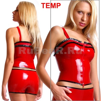 TA079002 Women's Latex Top with Corrugations