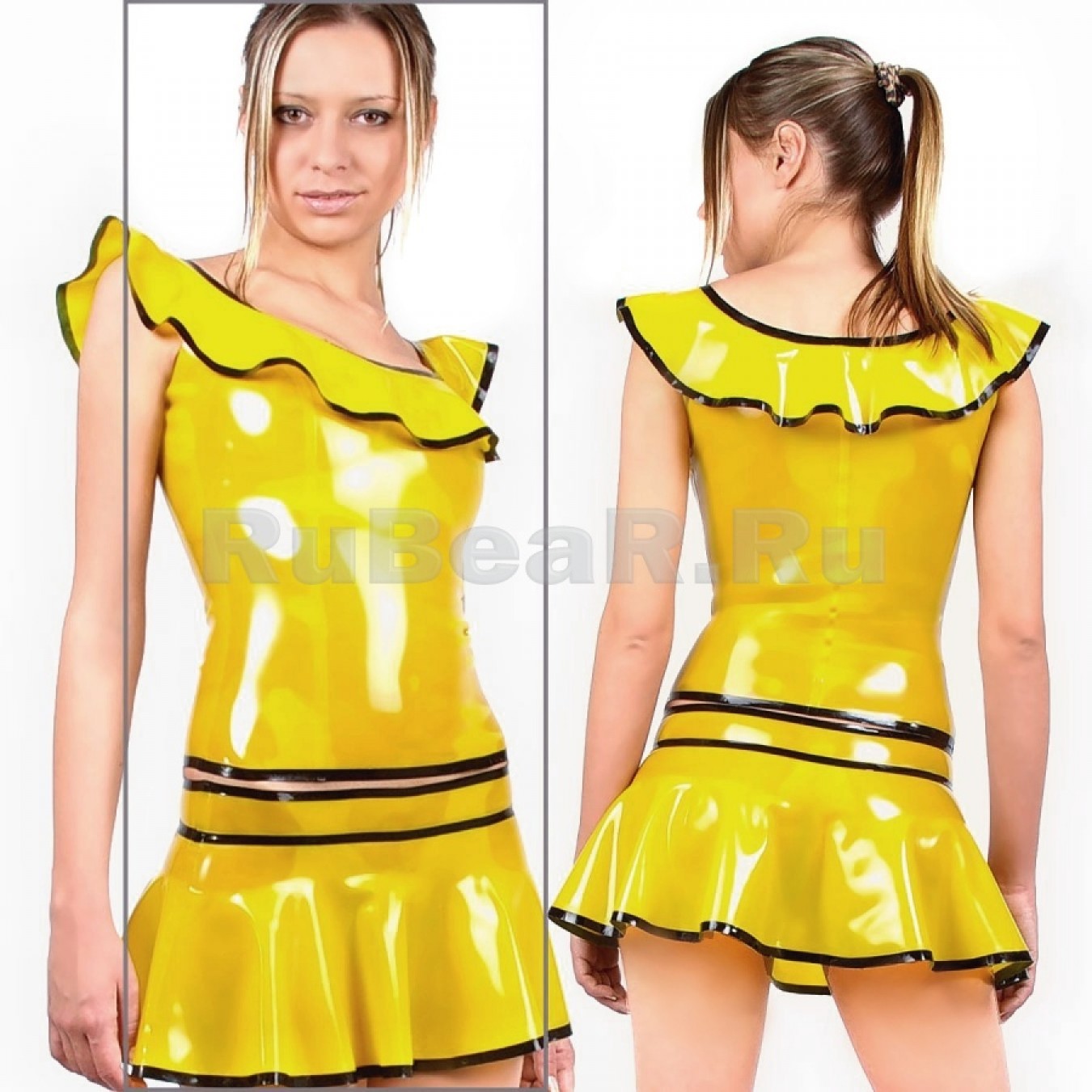 TA090003 Women's Latex Top with Ruffle